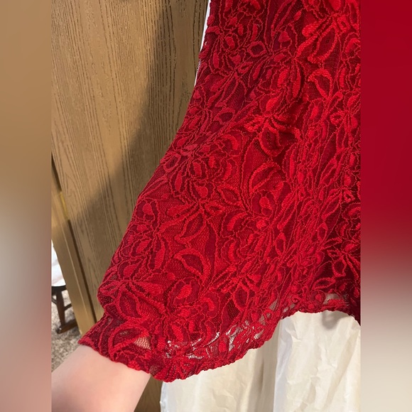 Red Lace Dress for Homecoming/Christmas/Valentines/Date etc Size S - Picture 9 of 14